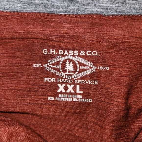 G.H. Bass & Co Rusty Red Short Sleeved Polo Shirt Men's Size XXL - Picture 7 of 9